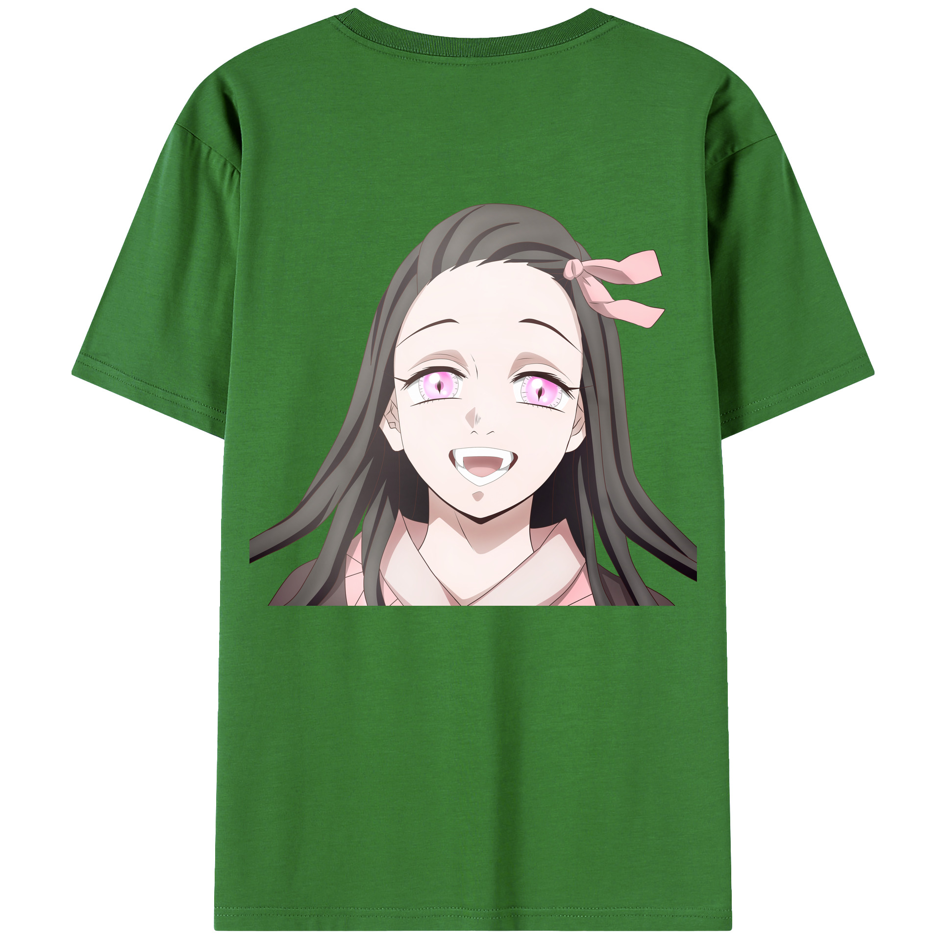 （画像用） 鬼滅の刃（きめつのやいば）竈門 禰󠄀豆子／かまど ねずこ Kamado Nezuko レディース半袖Tシャツ(バックプリント)